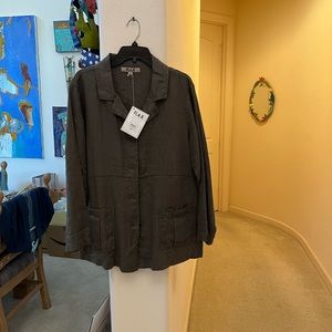 NWT WOMENS FLAX long sleeve 100% linen size M/L